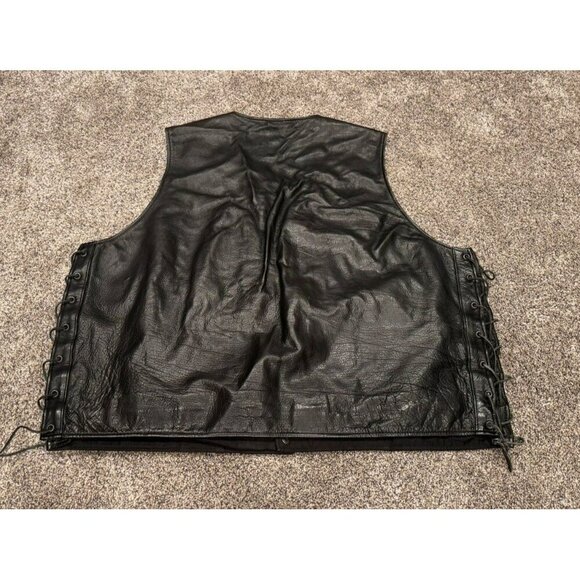 First Classics Authentic Riding Leather Vest Motorcycle Wear 5X - Picture 3 of 5